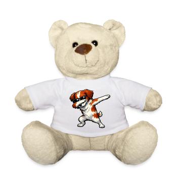 Dabbing Bretonischer Spaniel - Teddy - Weiß - Vorne