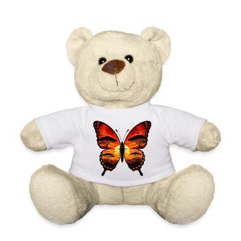 Sunset butterfly in the savannah light - Teddy Bear - white - Front