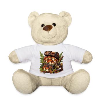 Forest Mushroom Treasure Chest - Teddy Bear - white - Front
