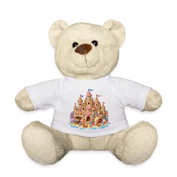 Coastal Sandcastle Shells - Teddy Bear - white - Front
