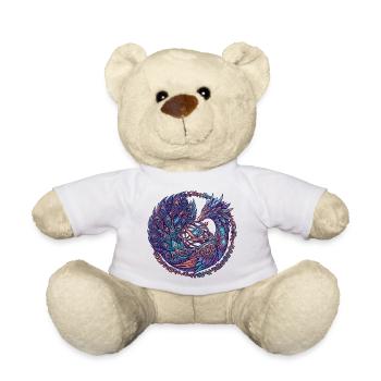Cosmic Phoenix in the Circle of the Stars - Teddy Bear - white - Front