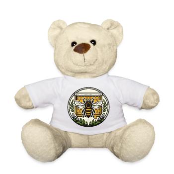 Bee Emblems Honeycomb - Teddy Bear - white - Front