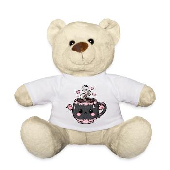 Kawaii Creepy Mug with Wings - Teddy Bear - white - Front