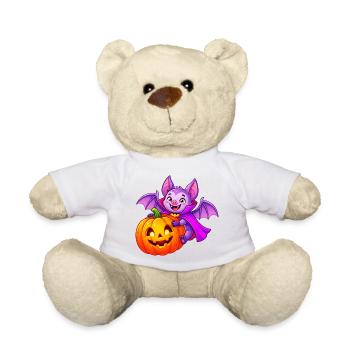 Fledermaus- und Kürbis-Halloween-Zauber - Teddy - Weiß - Vorne