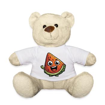Lachende Wassermelonenscheibe - Teddy - Weiß - Vorne