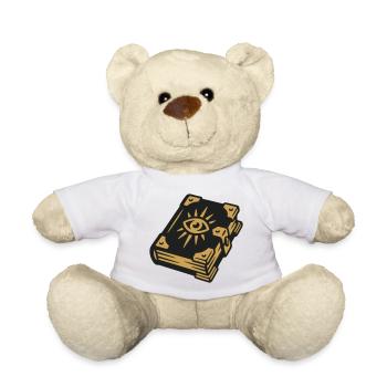 Zauberbuch Auge Magie Wappen - Teddy - Weiß - Vorne