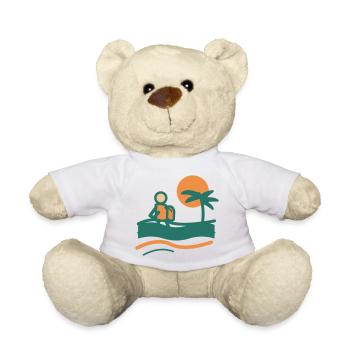 Backpacker am Palmenstrand - Teddy - Weiß - Vorne