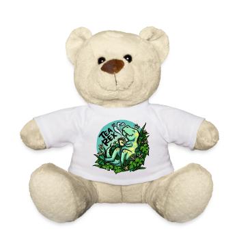 Tea Rex - Türkis -  (NO AI / Ohne KI) - Teddy - Weiß - Vorne