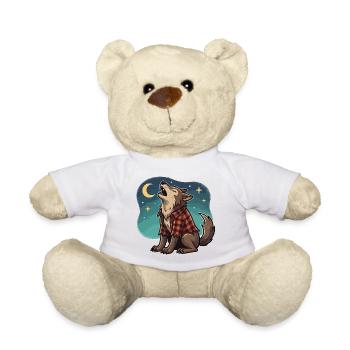 Werwolf im karierten Hemd - Teddy - Weiß - Vorne