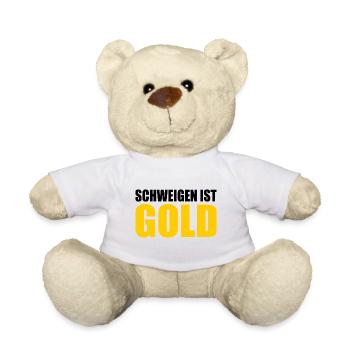 schweigen ist gold - Teddy - Weiß - Vorne