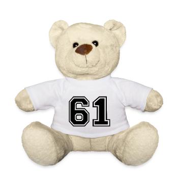 61 - Teddy Bear - white - Front