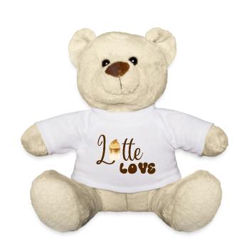 Latte Love - Liebe zur Kaffee - Teddy - Weiß - Vorne