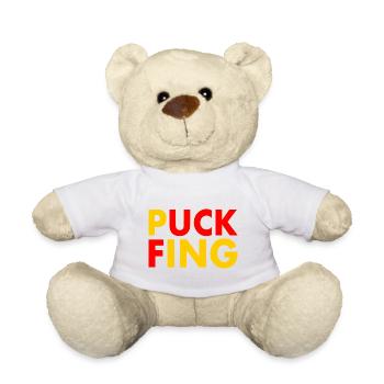 Puck fing - Teddy Bear - white - Front