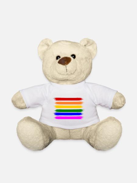 Regenbogen Regenbogenfahne - Teddy - Weiß