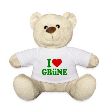I love grüne - Teddy - Weiß - Vorne