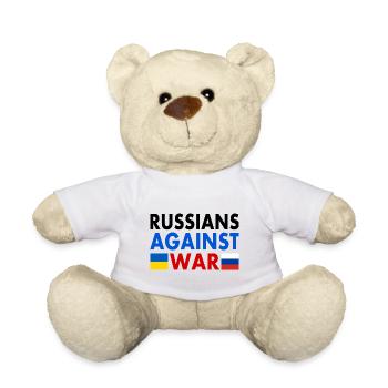russians against war - Teddy - Weiß - Vorne