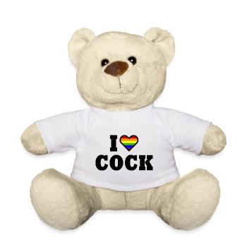 I love cock - Nounours - blanc - Devant