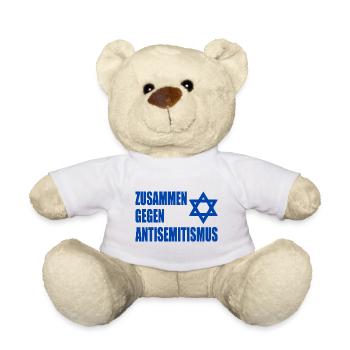 zusammen gegen antisemitismus - Teddy - Weiß - Vorne