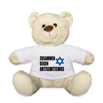 zusammen gegen antisemitismus - Teddy - Weiß - Vorne
