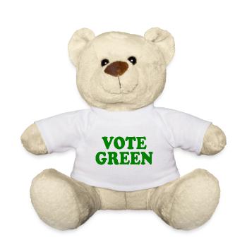 Vote green - Teddy Bear - white - Front