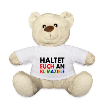 haltet euch an klimaziele - Teddy - Weiß - Vorne