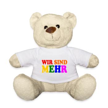 Wir sind mehr - Teddy - Weiß - Vorne