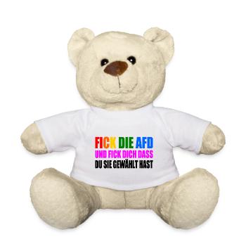 fick die afd und fick dich dass du sie gewählt has - Teddy - Weiß - Vorne