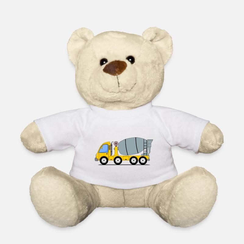Betonmischer gelb - Teddy - Weiß