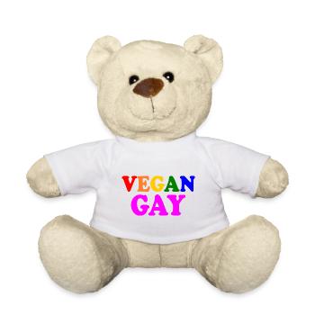 Vegan gay - Nounours - blanc - Devant
