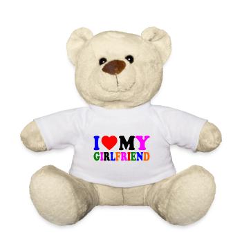 I love my girlfriend - Nounours - blanc - Devant