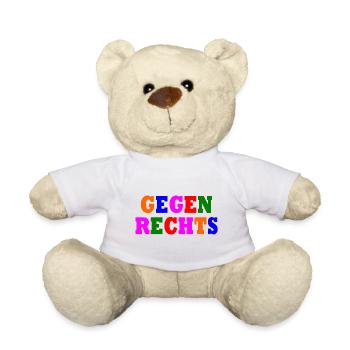 Gegen rechts - Teddy - Weiß - Vorne