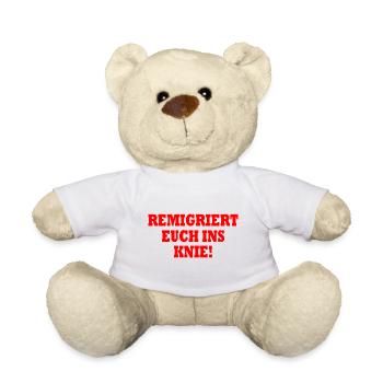 remigriert euch ins knie - Teddy - Weiß - Vorne