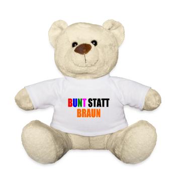 bunt statt braun - Teddy - Weiß - Vorne