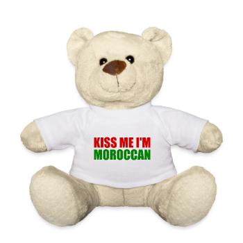 Kiss me im moroccan - morocco - Teddy Bear - white - Front