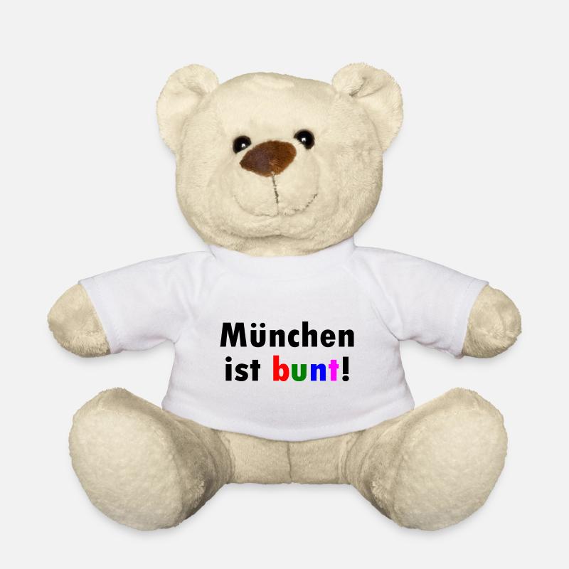 München ist bunt - Teddy - Weiß