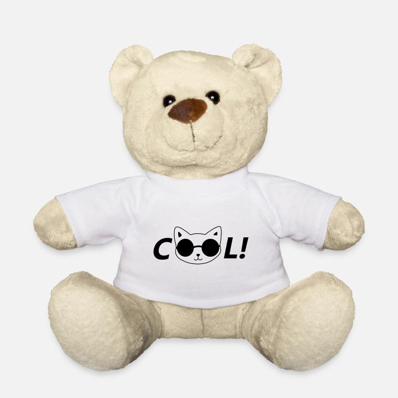 Cool cat - Teddy Bear - white