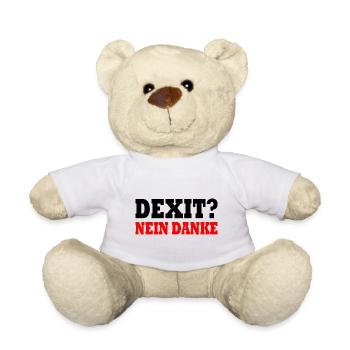 Dexit nein danke - Teddy - Weiß - Vorne