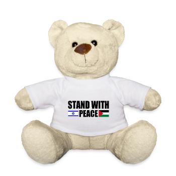 Stand with for Peace israel free palestine - Teddy Bear - white - Front