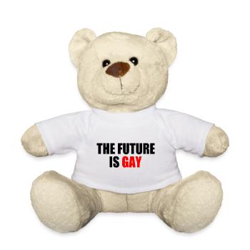 The future is gay - Teddy Bear - white - Front