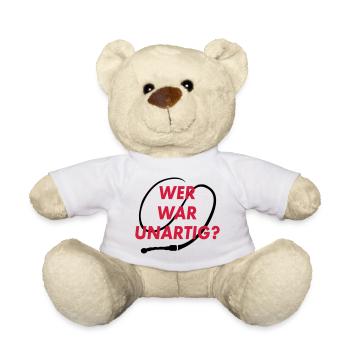 Wer war unartig? Peitsche - Teddy - Weiß - Vorne