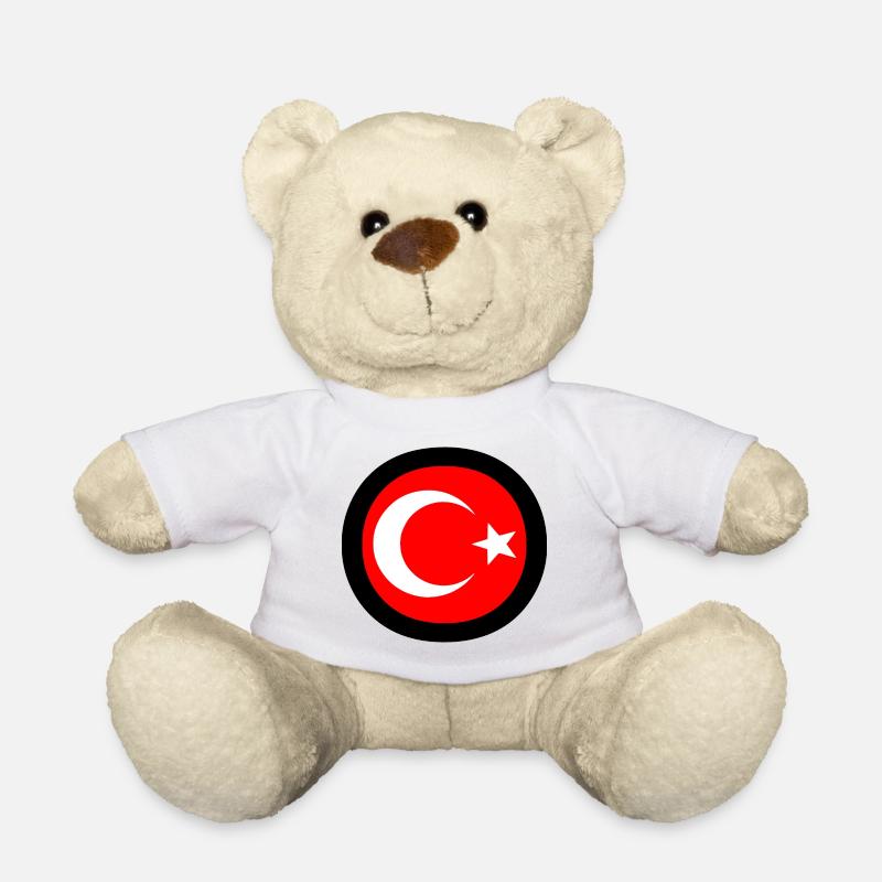 Türkische flagge - Teddy - Weiß