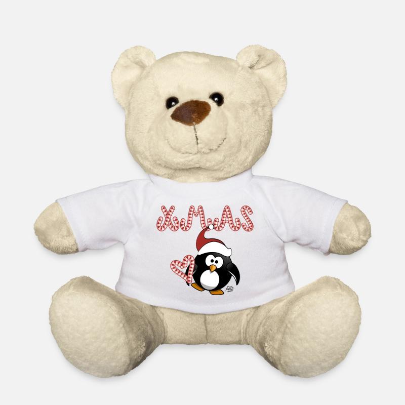 XMAS Pinguin - Teddy - Weiß