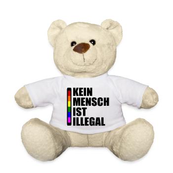 Kein mensch ist illegal - Teddy - Weiß - Vorne