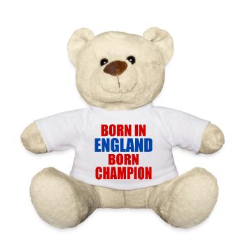 born in england born champion - England - Teddy Bear - white - Front