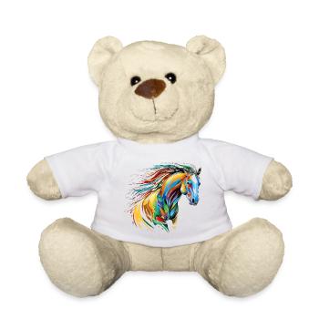 Flüstern des Windes: majestätisches Regenbogenpferd - Teddy - Weiß - Vorne