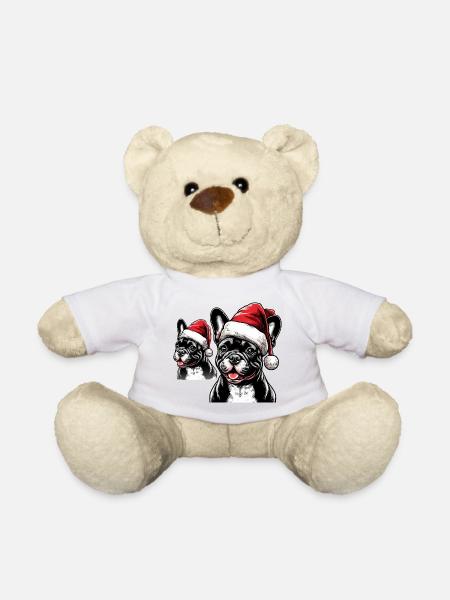 Cadeaux du Père Noël bouledogue français - Nounours - blanc