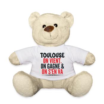 Rugby Toulouse Humour Gift Supporter Rugby - Teddy Bear - white - Front