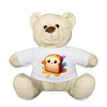 Brot Toast Sandwich niedliches Gesicht Bäcker - Teddy - Weiß - Vorne