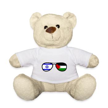 Free Palestine Israel peace - Teddy Bear - white - Front