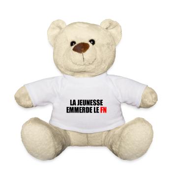 la jeunesse emmerde front national - Nounours - blanc - Devant